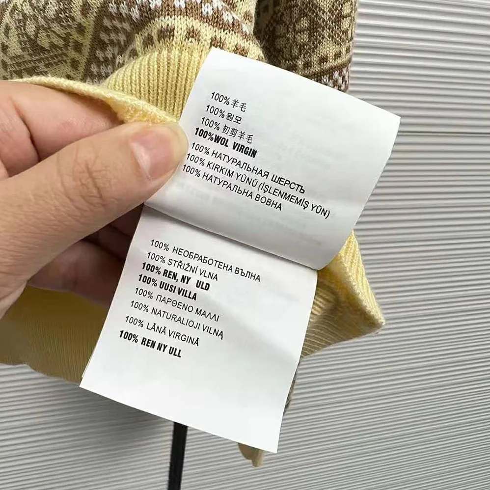 Miu Miu Wool Sweater with Jacquard Logo for Women in Yellow