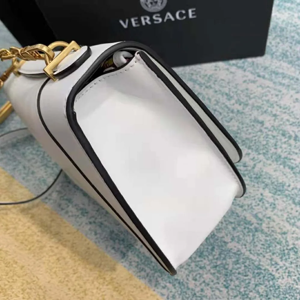 Versace Virtus Shoulder Bag for Women in White Versace Virtus Shoulder Bag for Women in White