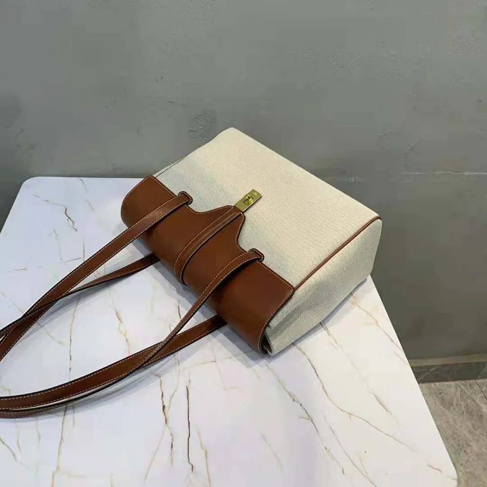Celine Medium Soft 16 Bag in Textile and Calfskin for Women Celine Medium Soft 16 Bag in Textile and Calfskin for Women