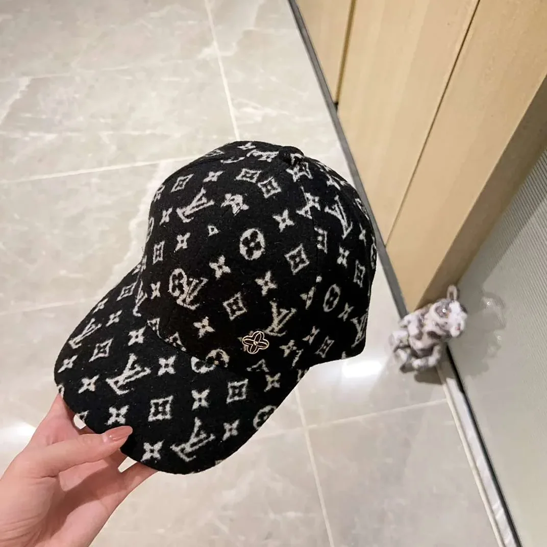 Louis Vuitton Monogram Pattern Cap Black Louis Vuitton Monogram Pattern Cap Black