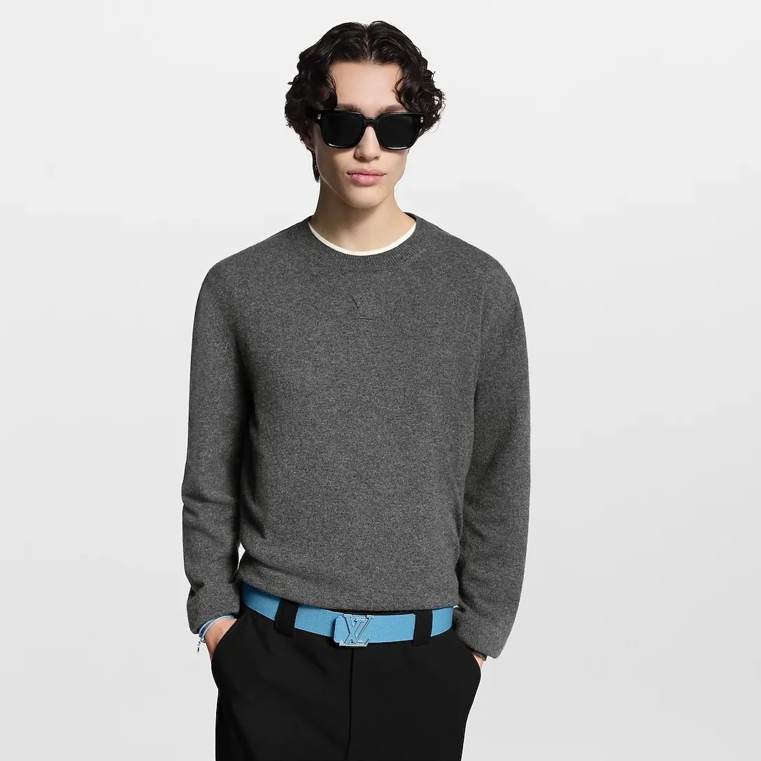 Louis Vuitton LV Initiales Reversible Belt Sky Blue