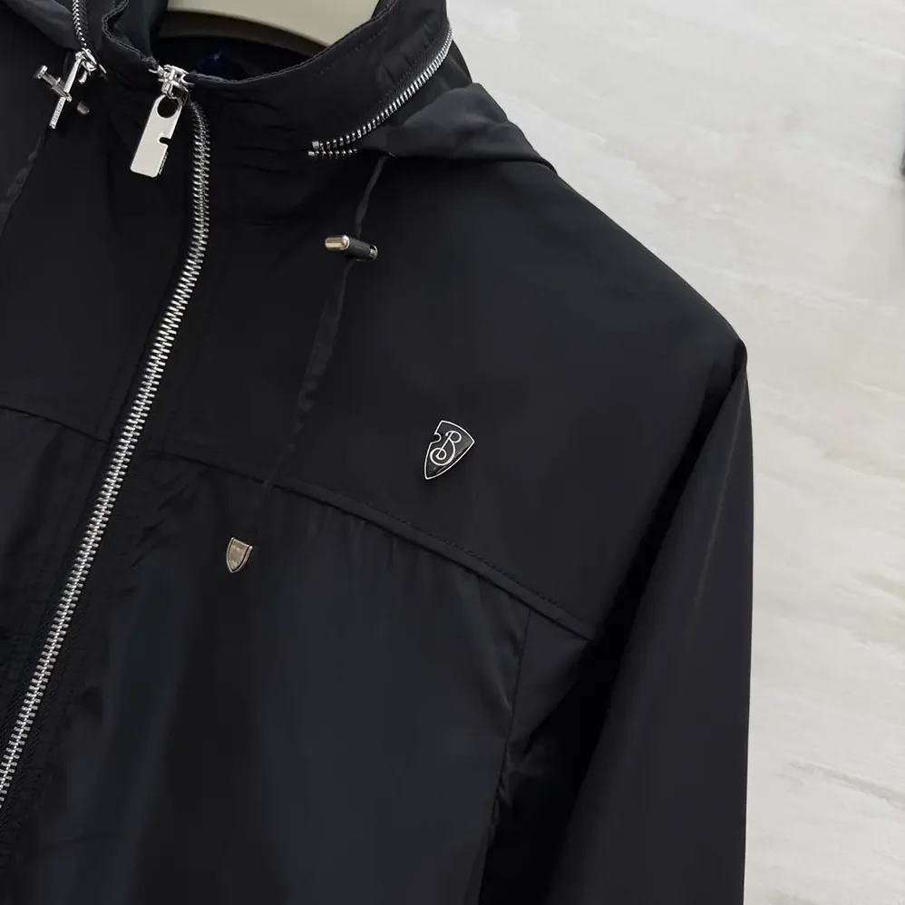 Burberry Knight Stamp Nylon Jacket for Men in Black