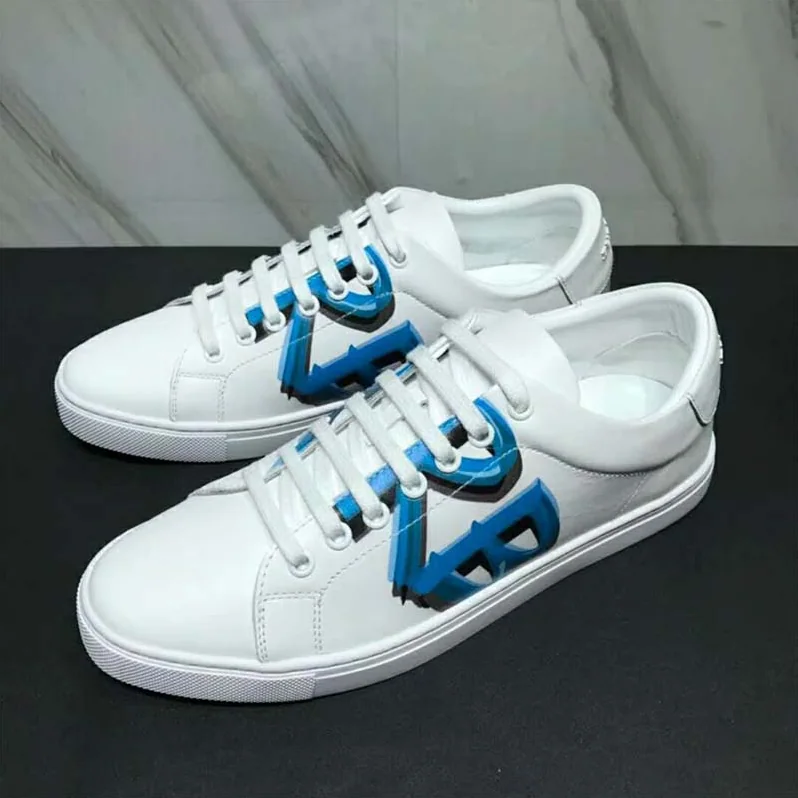 Burberry Shoes Logo Print Leather Sneakers for Unisex in White Burberry Shoes Logo Print Leather Sneakers for Unisex in White