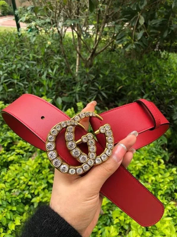 Gucci Belt Beaded Double G Red GG, for Women Gucci Belt Beaded Double G Red GG, for Women