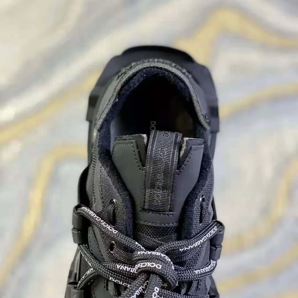 Dolce Gabbana D&G Mixed-Materials Space Sneakers for Unisex in Black