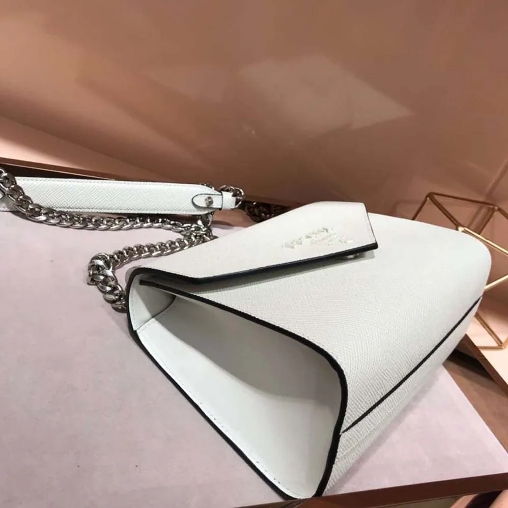 Prada Monochrome Saffiano Leather Bag for Women in Beige Prada Monochrome Saffiano Leather Bag for Women in Beige