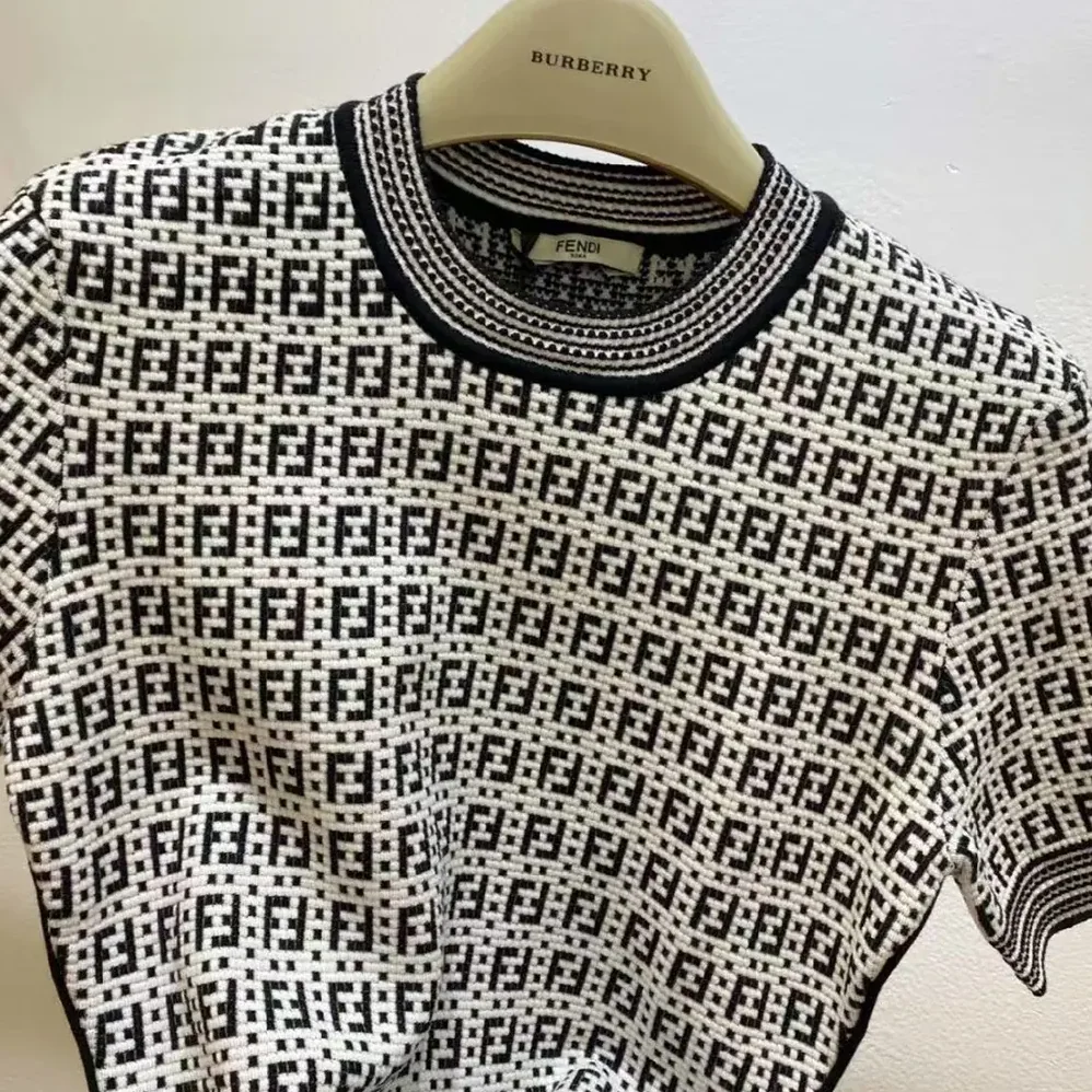 Fendi Sweater Black FF Cotton Jumper for Women