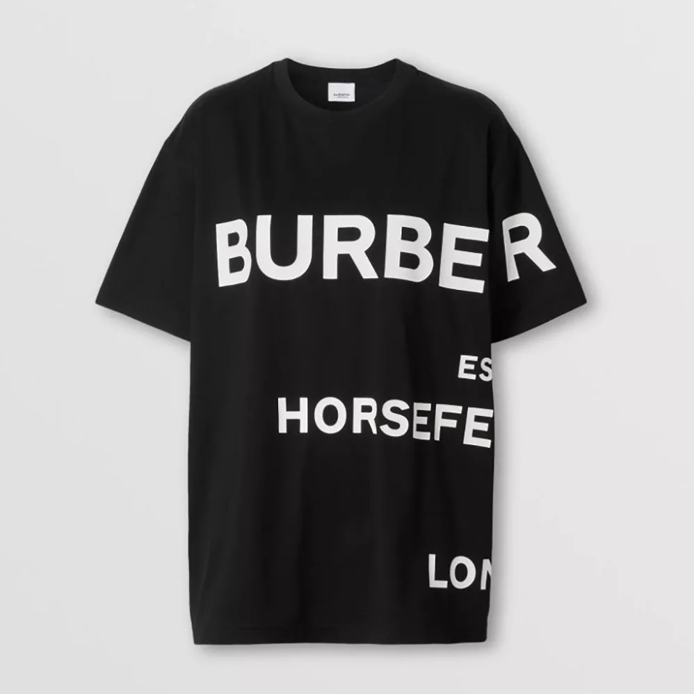 Burberry Horseferry Print Cotton Oversized T-shirt for Men in Black Burberry Horseferry Print Cotton Oversized T-shirt for Men in Black