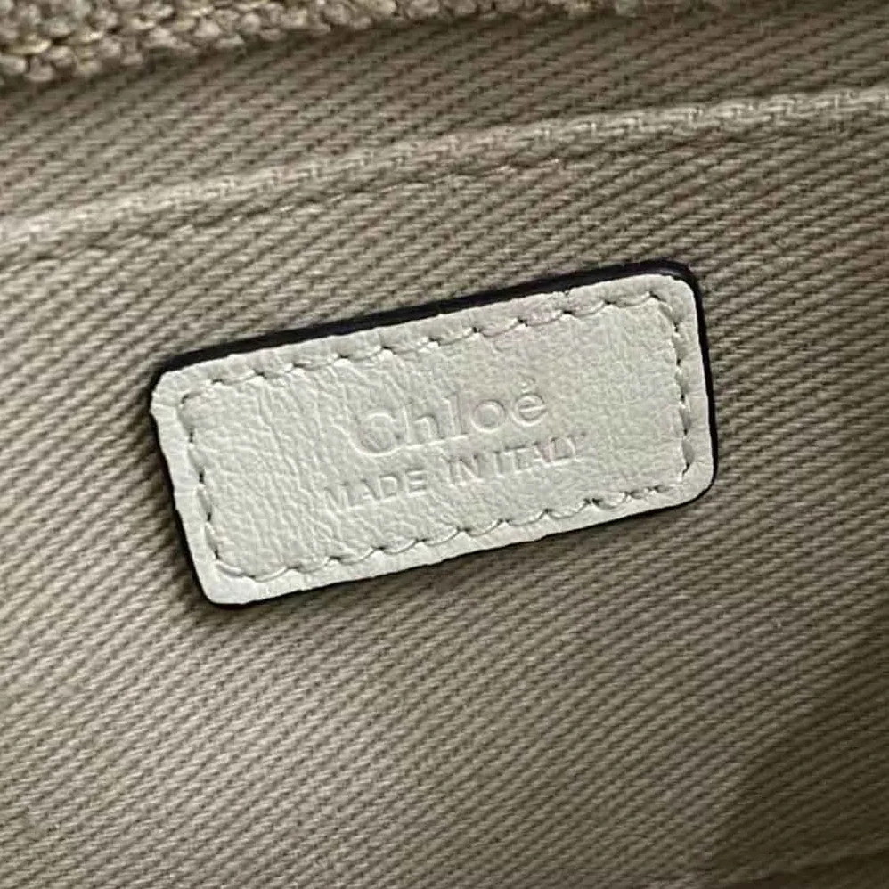 Chloe Mini Woody Tote Bag for Women in White