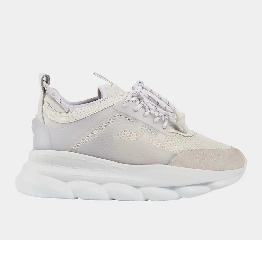 Versace Chain Reaction Sneakers for Men in White Versace Chain Reaction Sneakers for Men in White