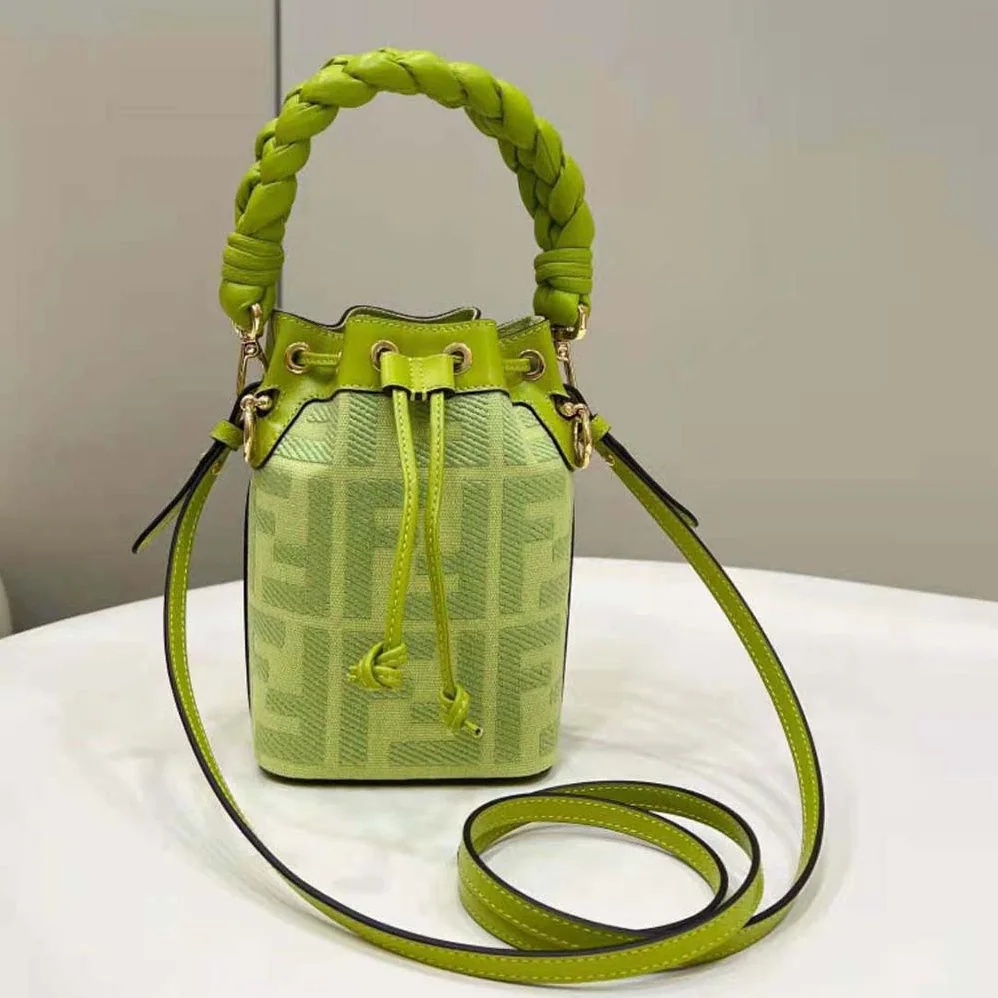 Fendi Mon Tresor Acid Green FF Canvas Mini for Women in bag Fendi Mon Tresor Acid Green FF Canvas Mini for Women in bag