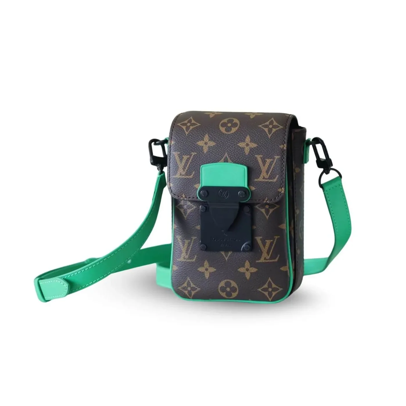 Louis Vuitton S-Lock Vertical Wearable Wallet Monogram Macassar Green Louis Vuitton S-Lock Vertical Wearable Wallet Monogram Macassar Green