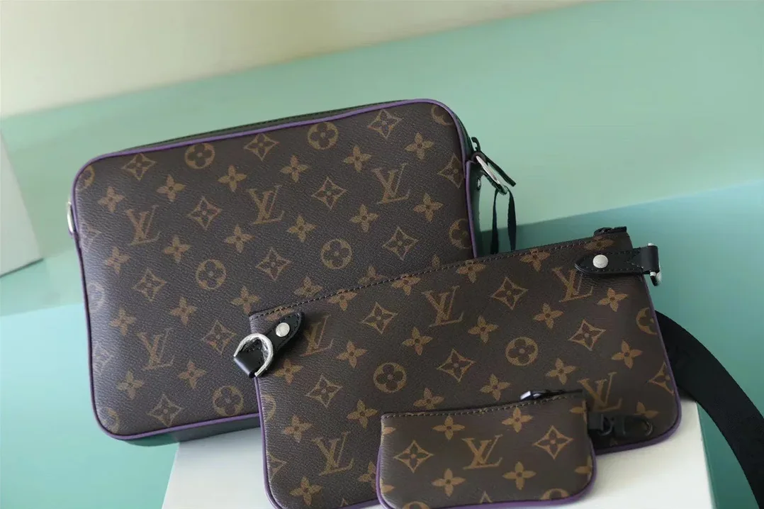 Louis Vuitton Trio Messenger Monogram Macassar Canvas By Virgil Ablohs Purple