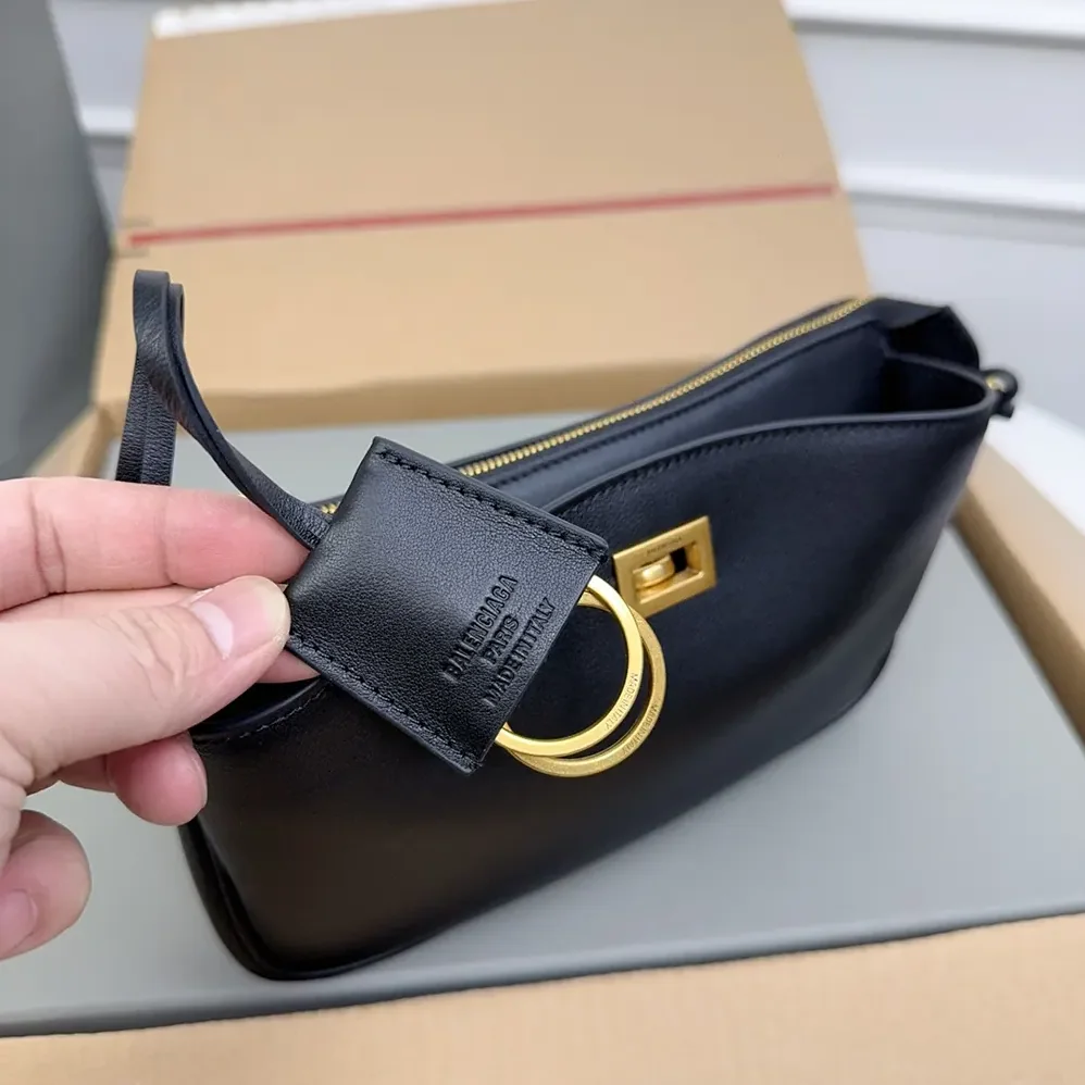 Balenciaga Rodeo Sling Pochette in Black Smooth Calfskin for Women Balenciaga Rodeo Sling Pochette in Black Smooth Calfskin for Women