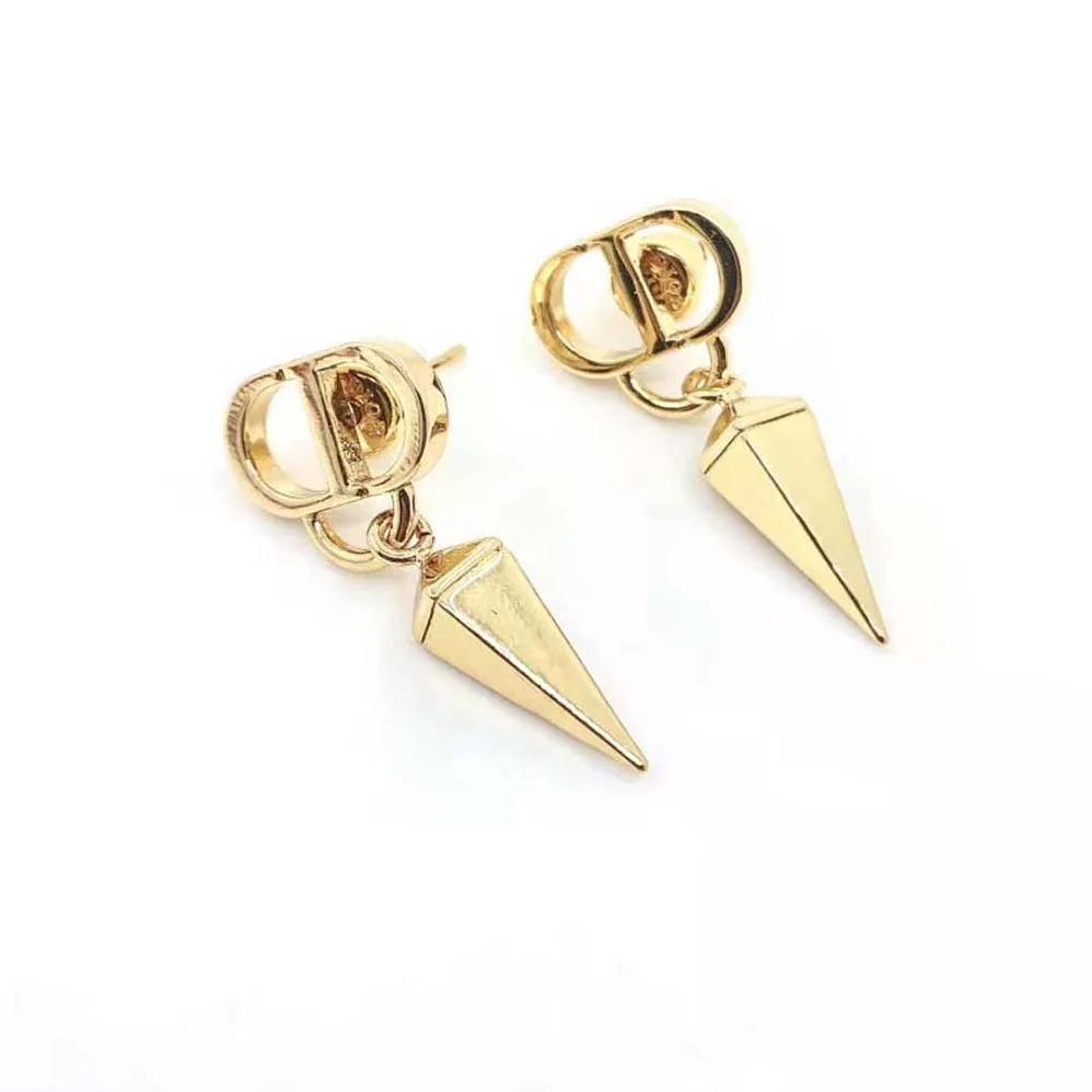 Dior Petit CD Earrings Gold for Women in Finish Metal Dior Petit CD Earrings Gold for Women in Finish Metal