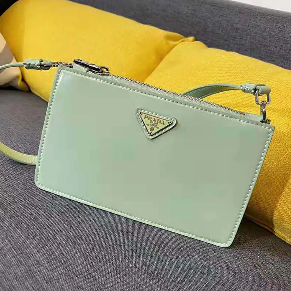 Prada Brushed Leather Mini-Bag for Women in Aqua