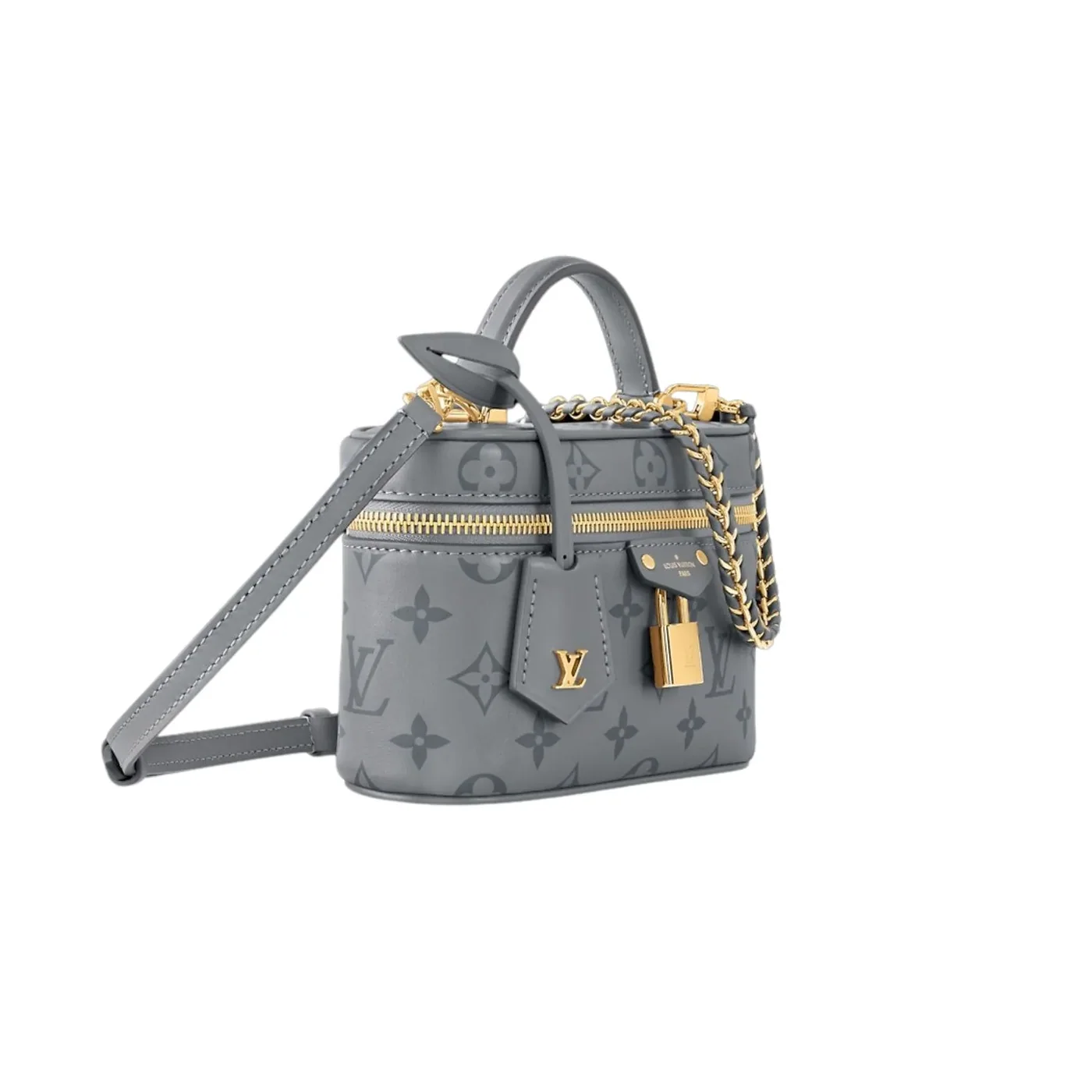 Louis Vuitton Vanity Chain Pouch Trianon Gray /