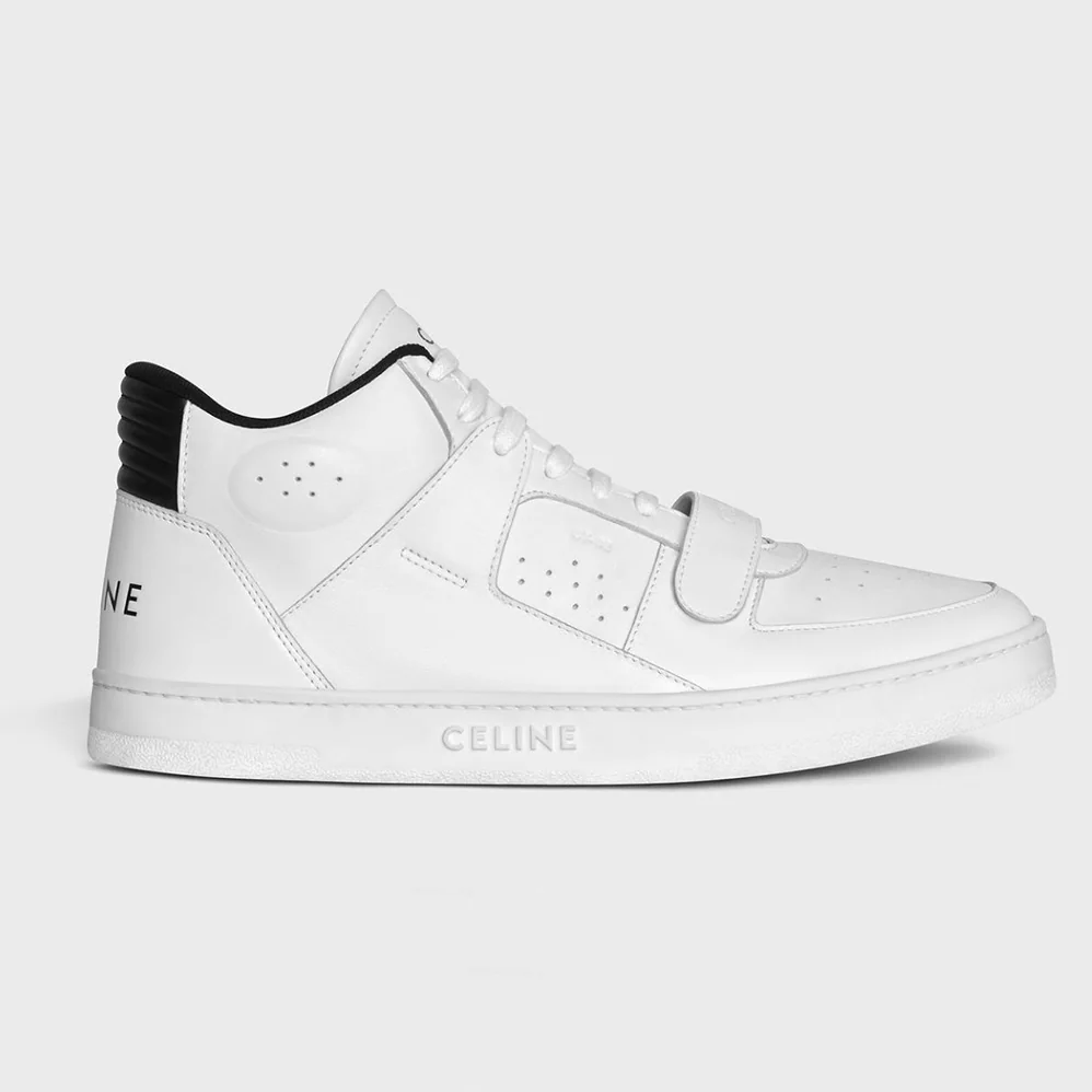 Celine CT-02 Mid Sneaker with Scratch in Calfskin for Women in Black Celine CT-02 Mid Sneaker with Scratch in Calfskin for Women in Black