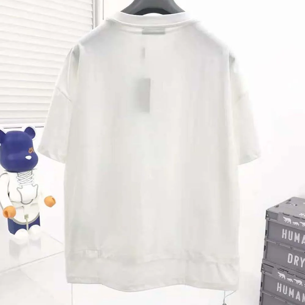 Prada Cotton T-Shirt with Nylon Details for Women in White Prada Cotton T-Shirt with Nylon Details for Women in White