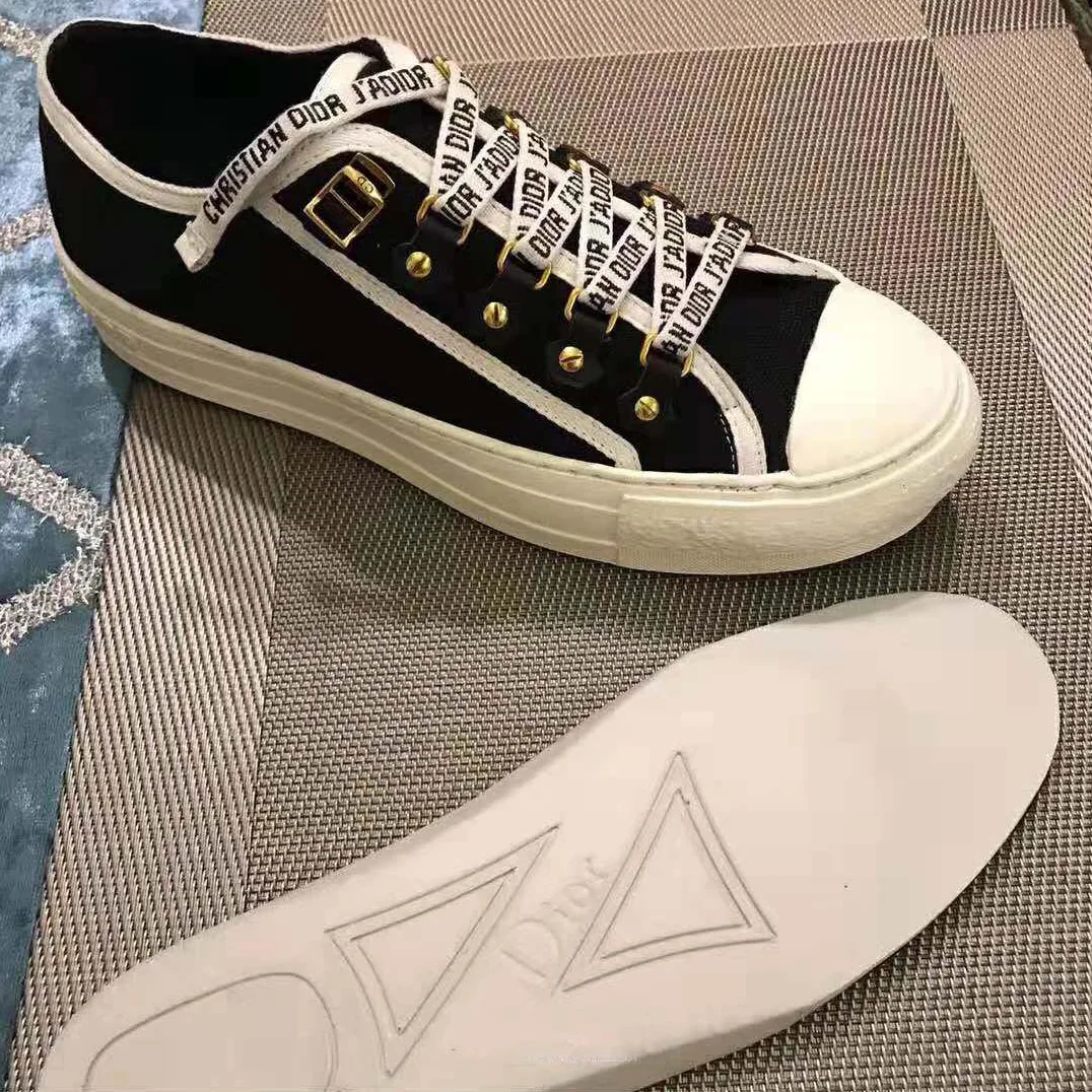 Dior Walk'N'Dior Low-Top Sneaker in Black Canvas for Women Dior Walk'N'Dior Low-Top Sneaker in Black Canvas for Women