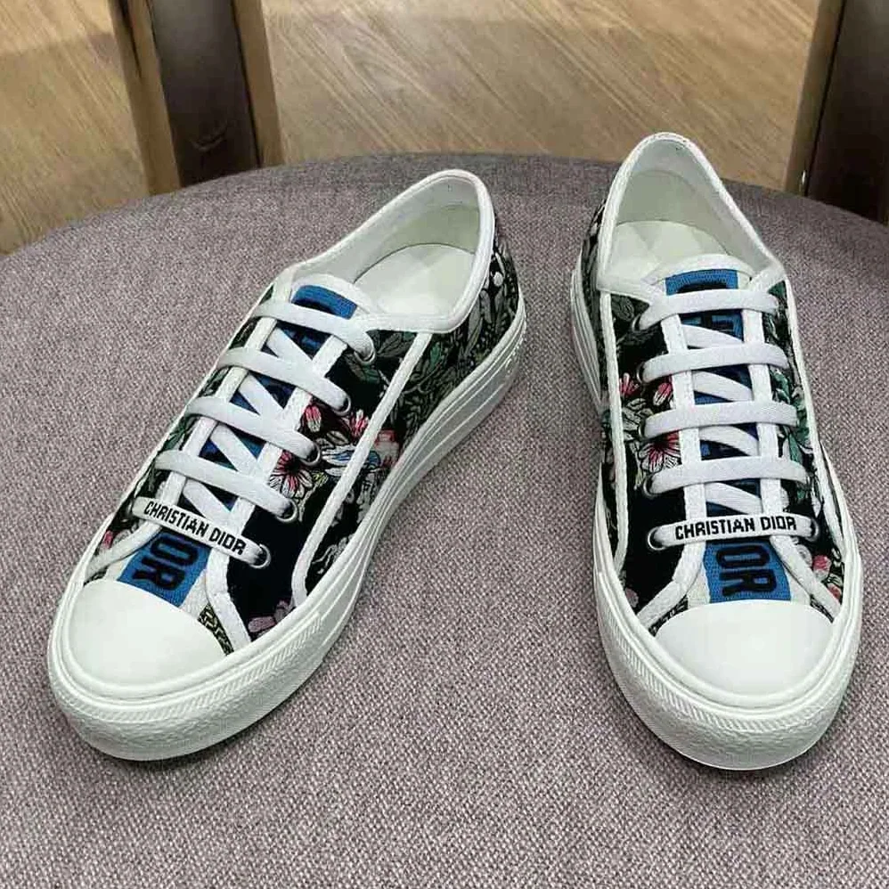 Dior Walk N Dior Sneaker Black Multicolor D for Women in Constellation Embroidered Cotton