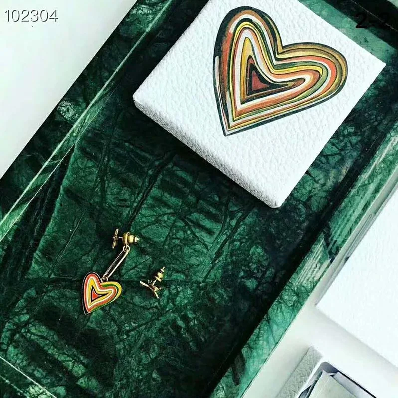 Dior “Dioramour” Heart and Bee Asymmetric Earrings for Women