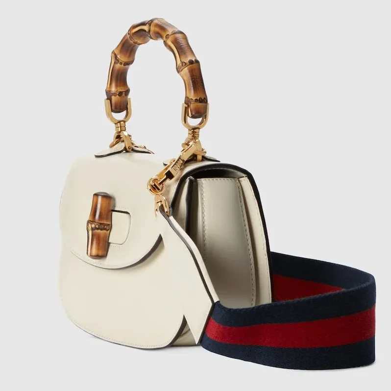 Gucci Bamboo 1947 Mini Top Handle Bag / White Gold Hardware ? 10ODT 8454 Gucci Bamboo 1947 Mini Top Handle Bag / White Gold Hardware ? 10ODT 8454