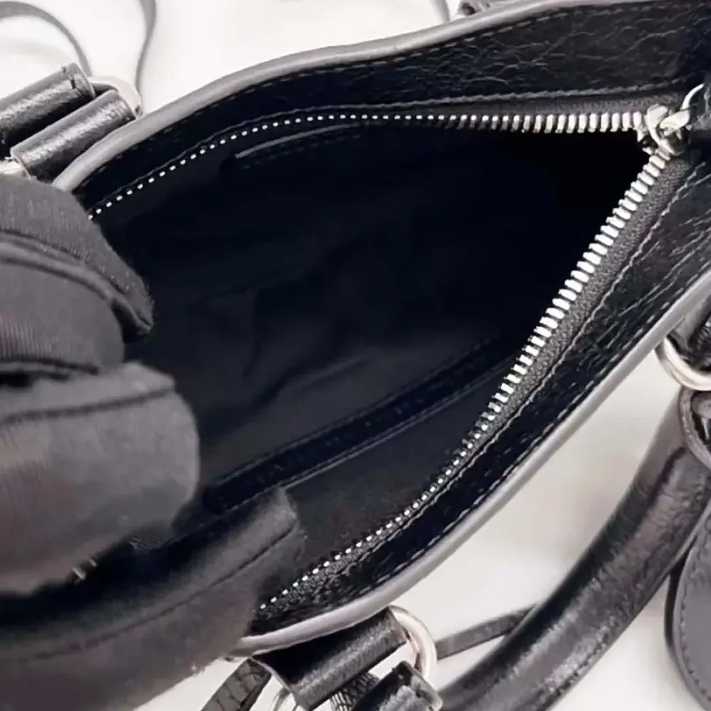 Balenciaga Neo Cagole XS Handbag in Black Arena Lambskin for Women