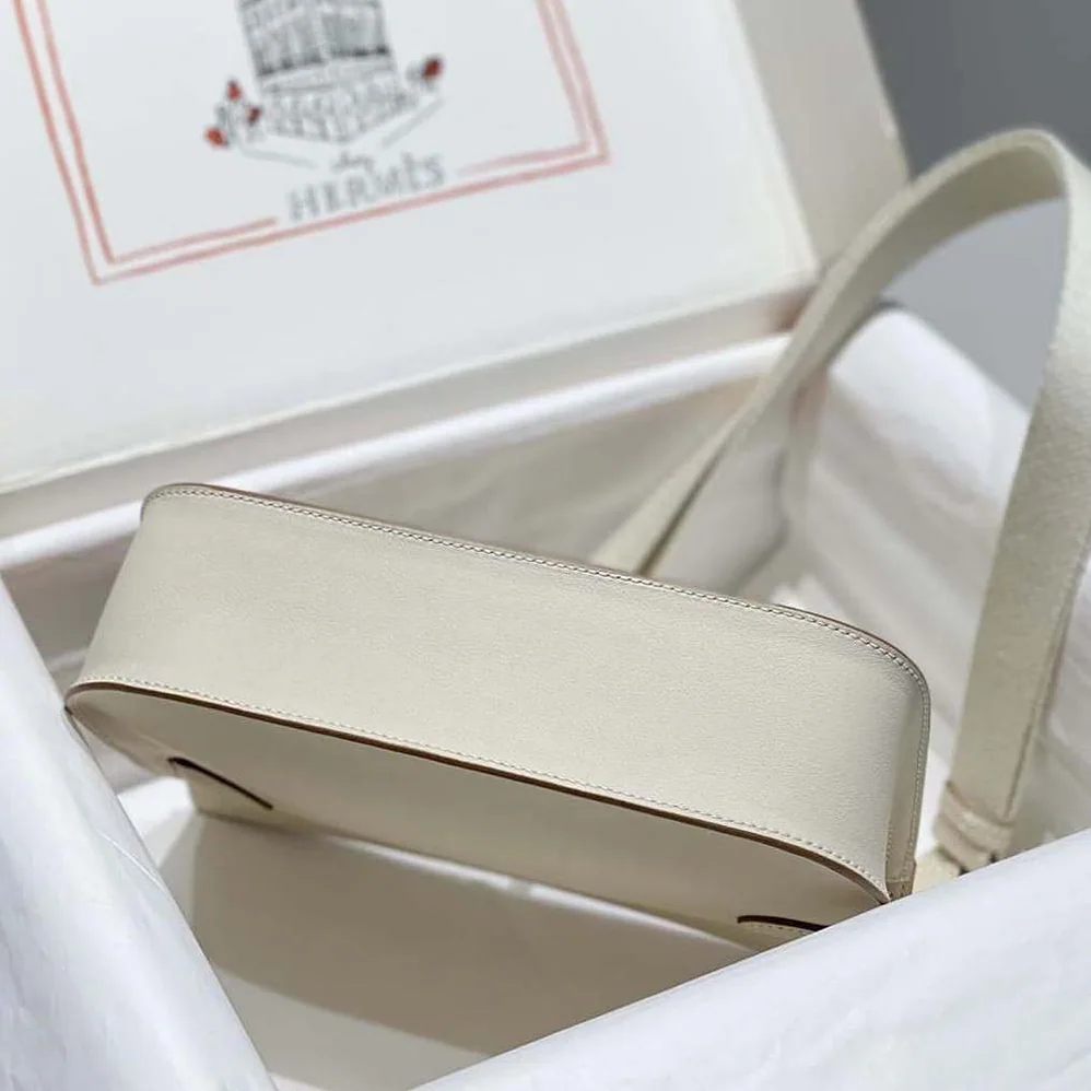 Hermes Jyspiere in Evercolor Leather for Women in White/Silver