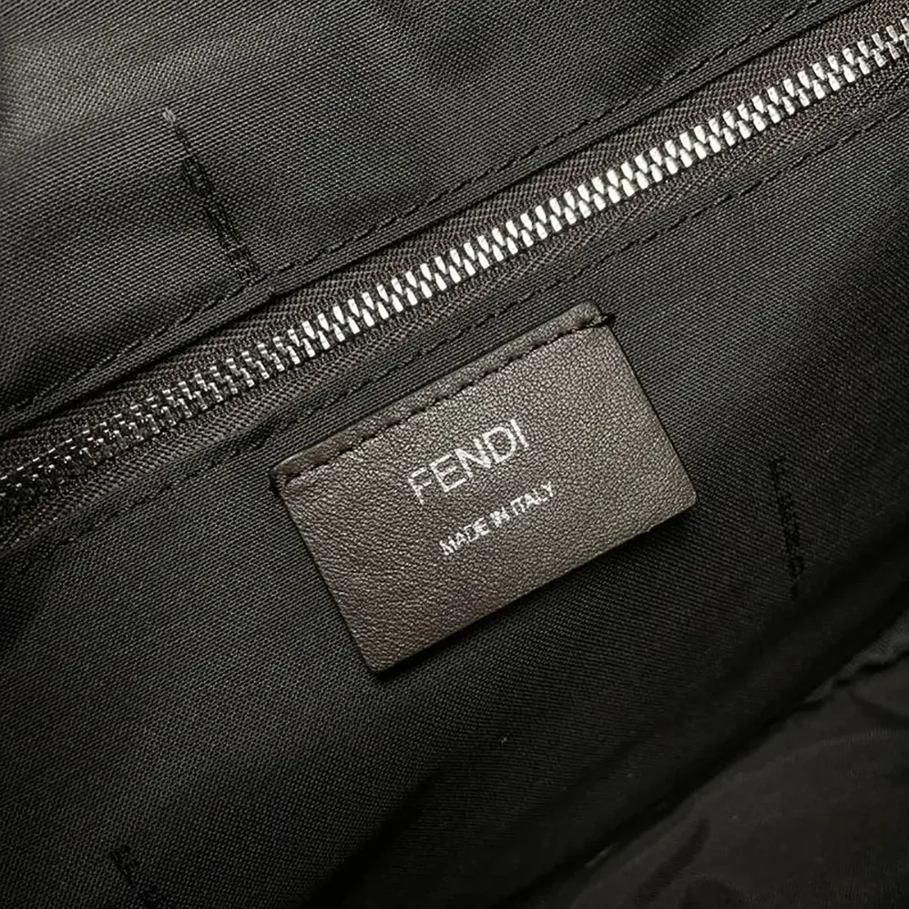 Fendi Diagonal Belt Bag Leather for Men in White