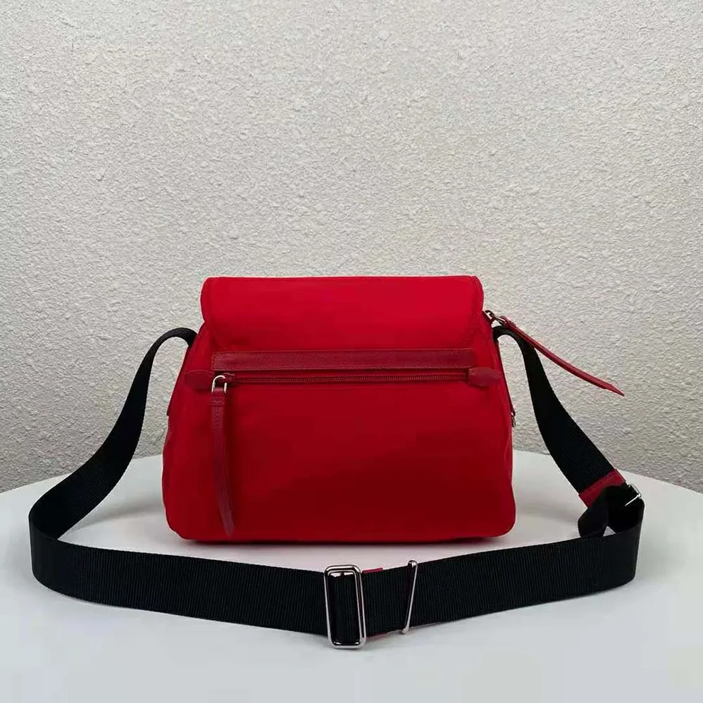 Prada Nylon Shoulder Bag for Women in Red