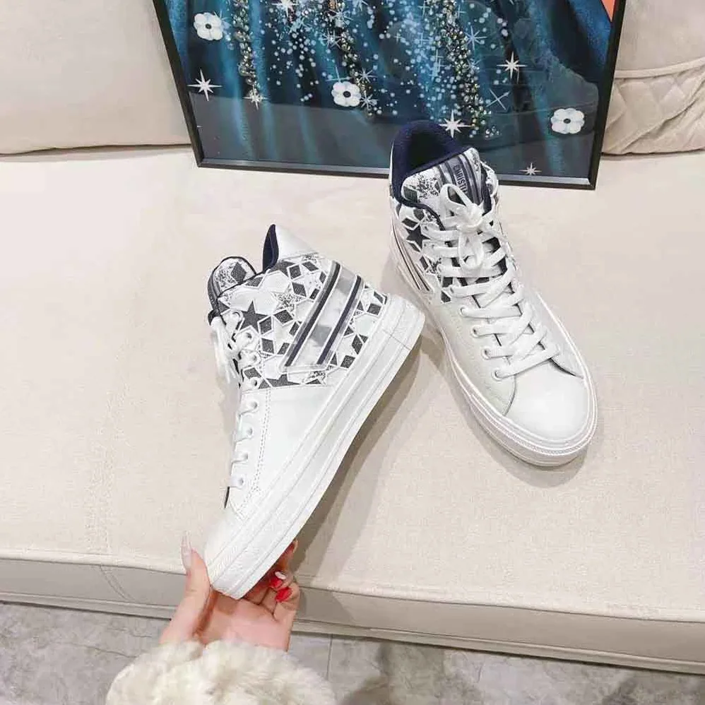 Dior Walk N Dior Star Sneaker Blue and White Calfskin and Technical Fabric for Women Dior Walk N Dior Star Sneaker Blue and White Calfskin and Technical Fabric for Women