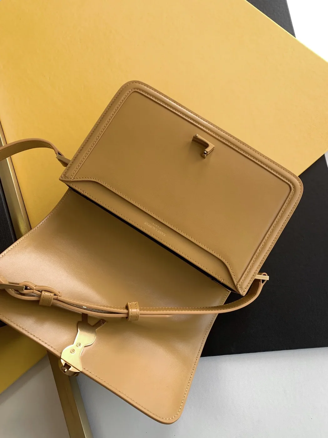 Saint Laurent Solferino Medium Satchel Bag In Box Brown in YSL