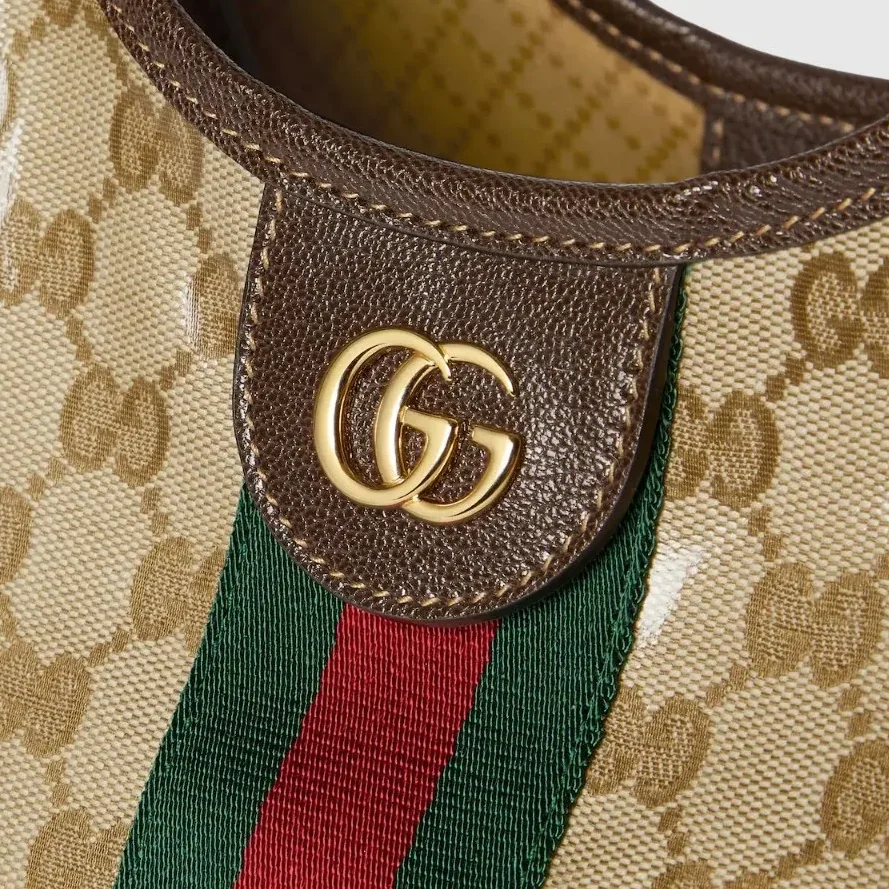 Gucci Giglio Small Tote Bag / Sand And Brown Gold Hardware
