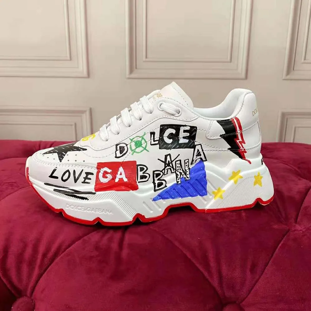 Dolce Gabbana D&G Calfskin Nappa Daymaster Sneakers for Women in Black Dolce Gabbana D&G Calfskin Nappa Daymaster Sneakers for Women in Black