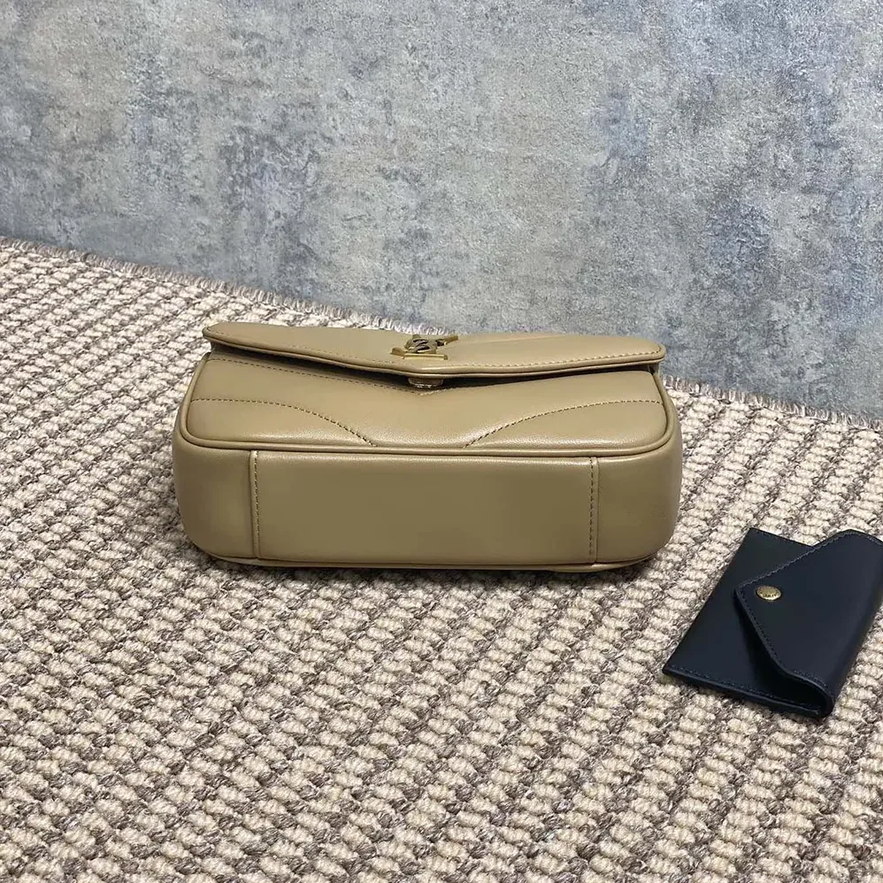 Saint Laurent YSL Loulou Mini in Lambskin for Women in Natural
