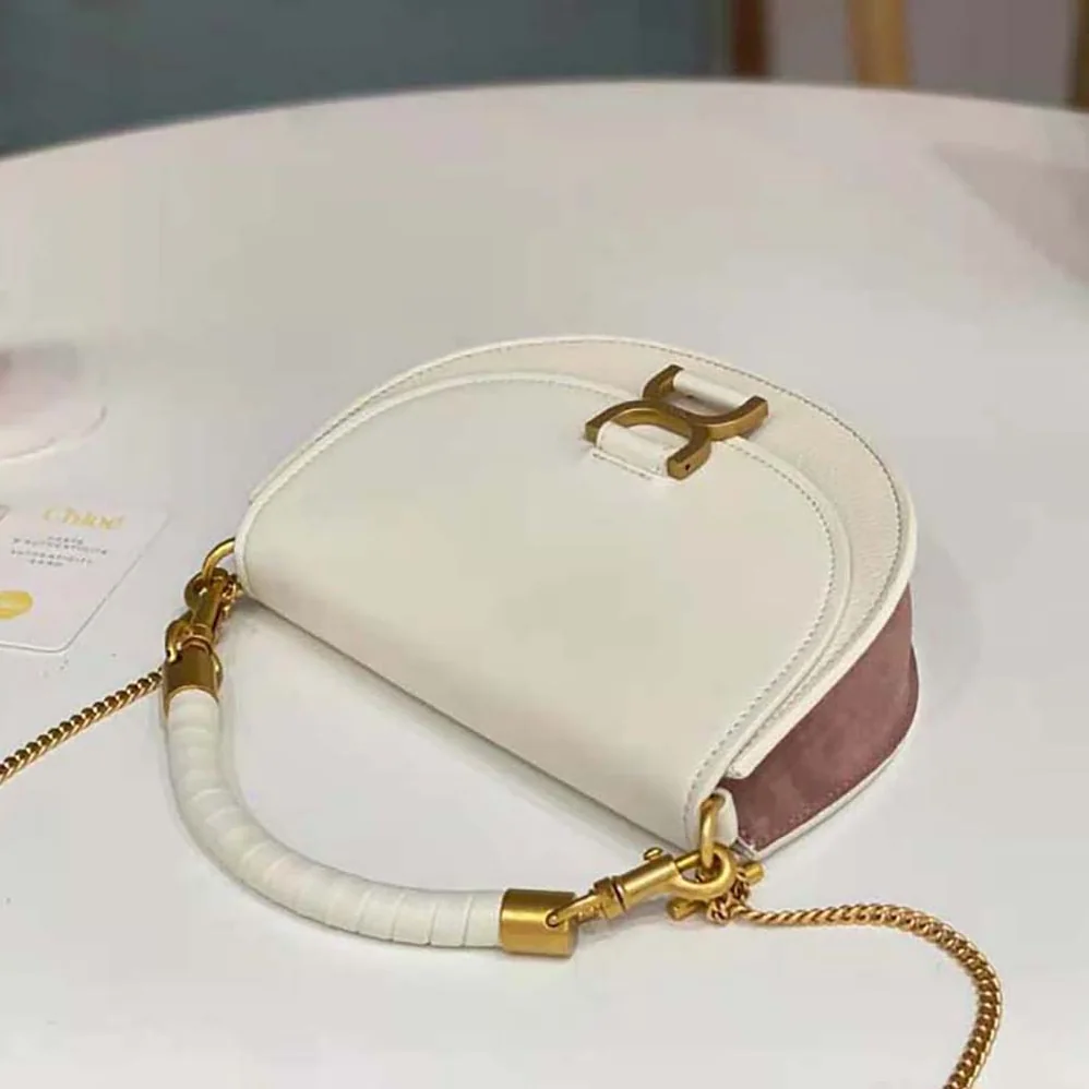Chloé Marcie Chain Flap Bag for Women in White Chloé Marcie Chain Flap Bag for Women in White