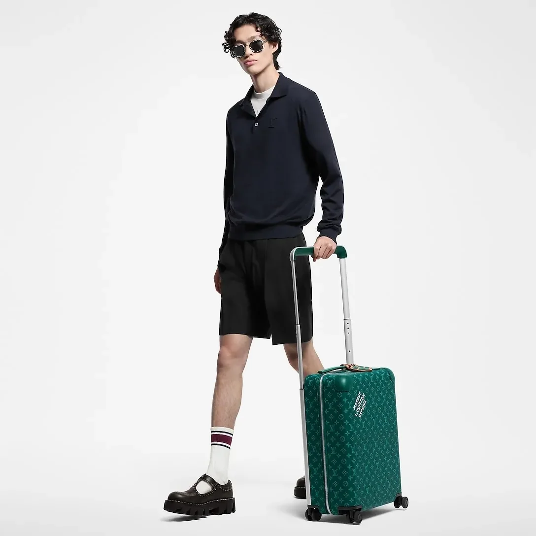Louis Vuitton Horizon 55 Suitcase in Green Silver Hardware Louis Vuitton Horizon 55 Suitcase in Green Silver Hardware