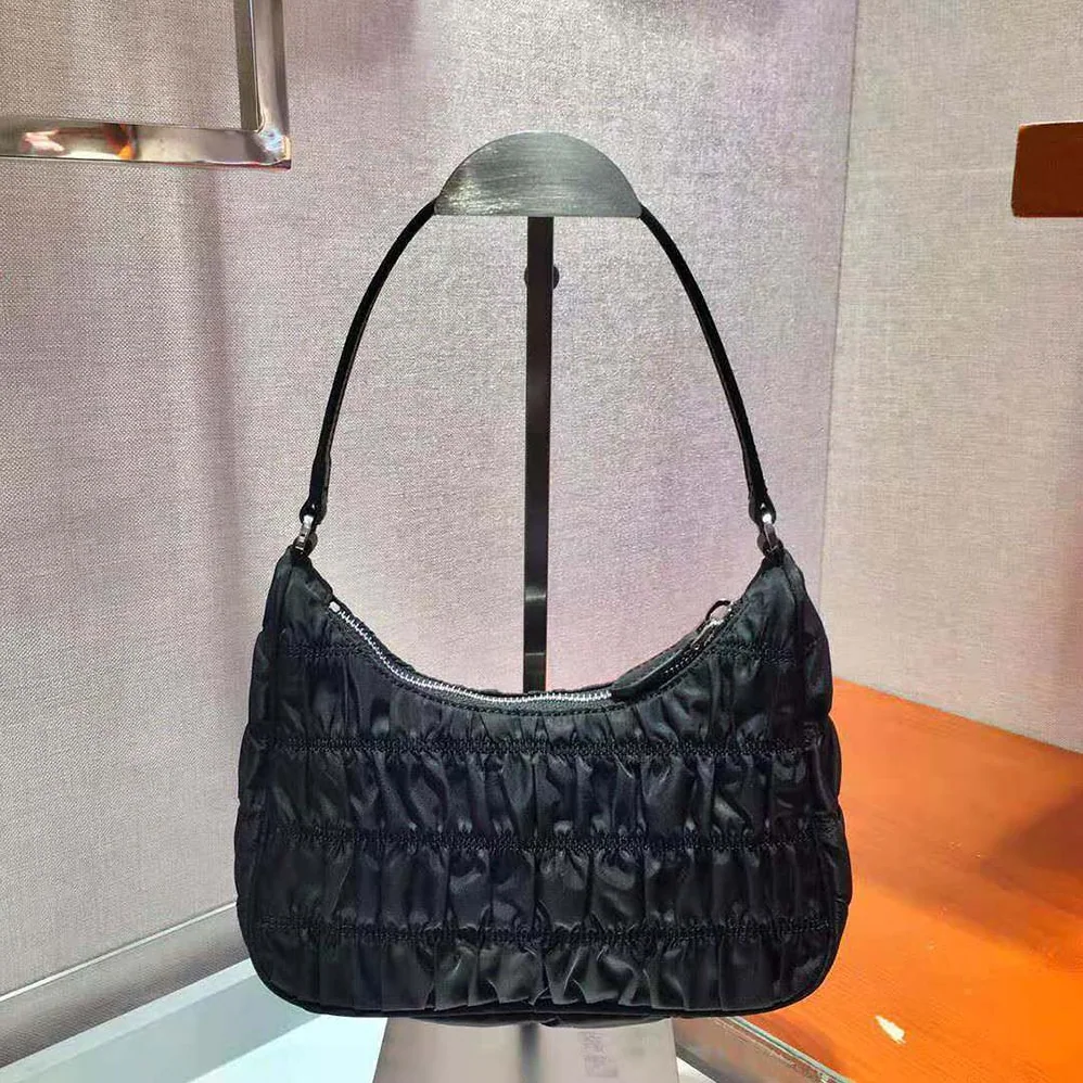 Prada Nylon and Saffiano Leather Mini Bag for Women in Black Prada Nylon and Saffiano Leather Mini Bag for Women in Black