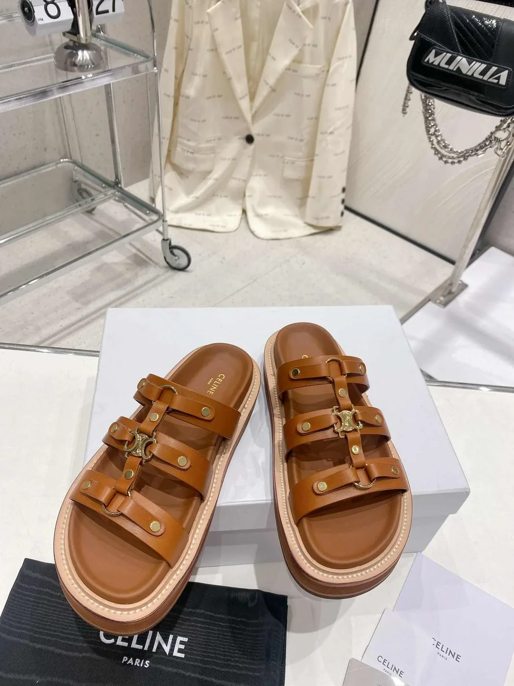 Celine Slides Tippi Black .38NO Celine Slides Tippi Black .38NO