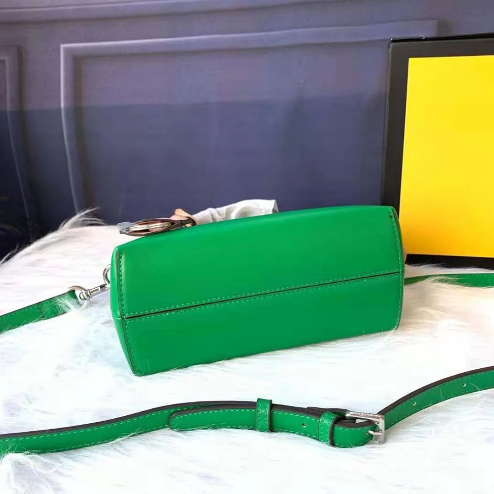 Fendi by the way Mini Multicolor Leather Boston Bag for Women in Green Fendi by the way Mini Multicolor Leather Boston Bag for Women in Green