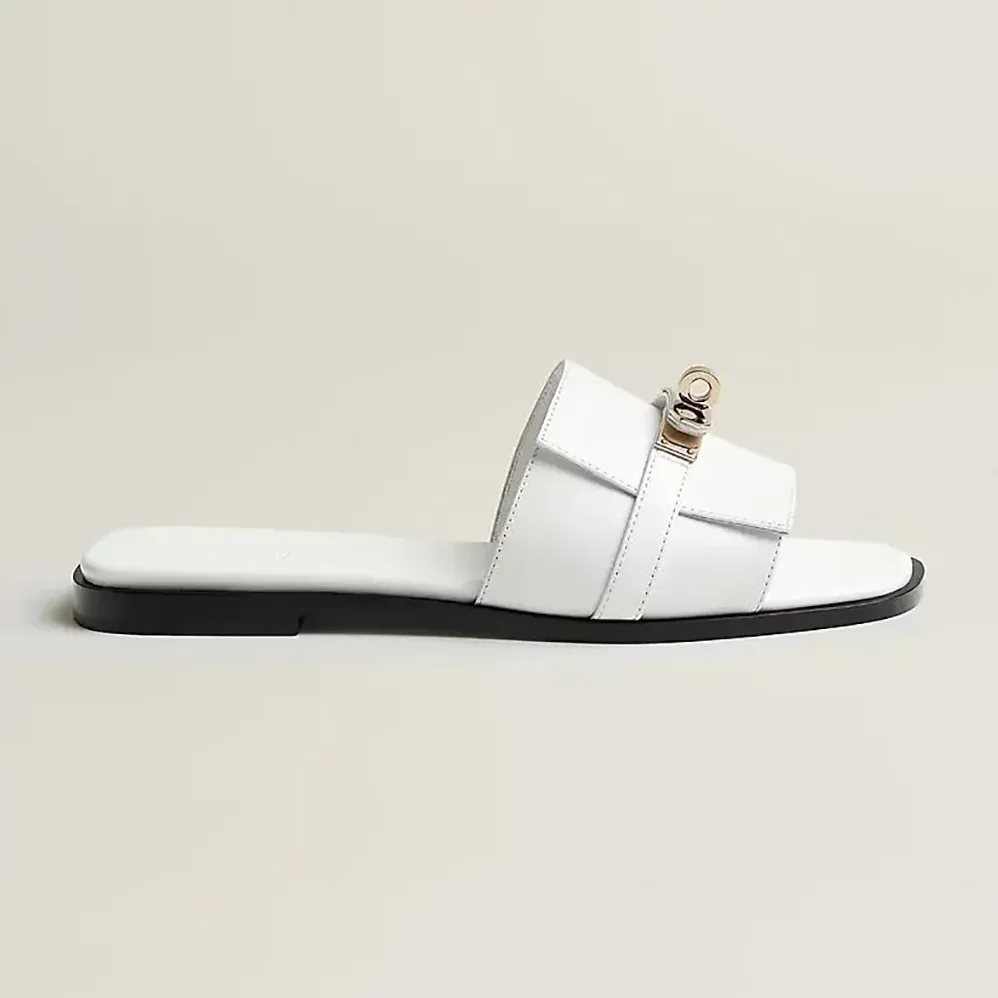 Hermes Giulia Sandal-White H232129Z for Women