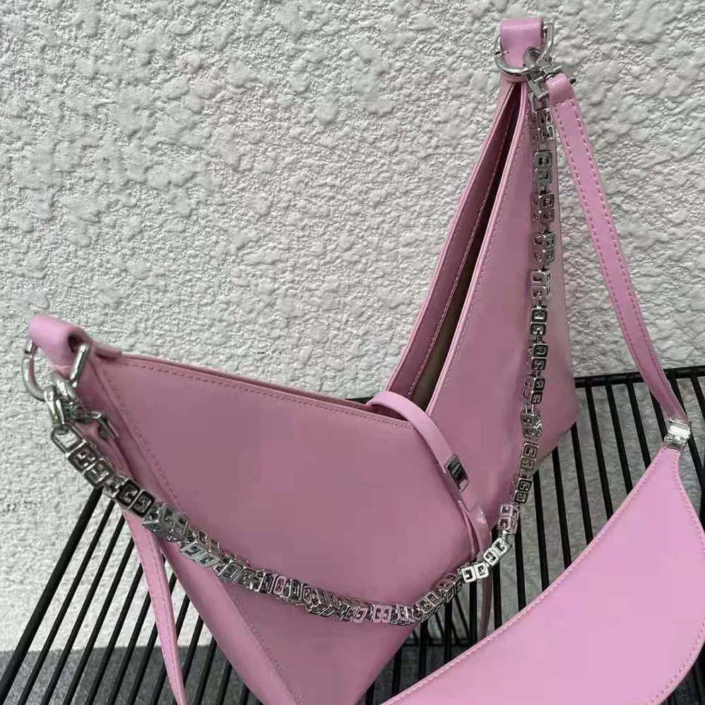 Givenchy Small Cut Out Bag in Box Leather with Chain for Women in Pink