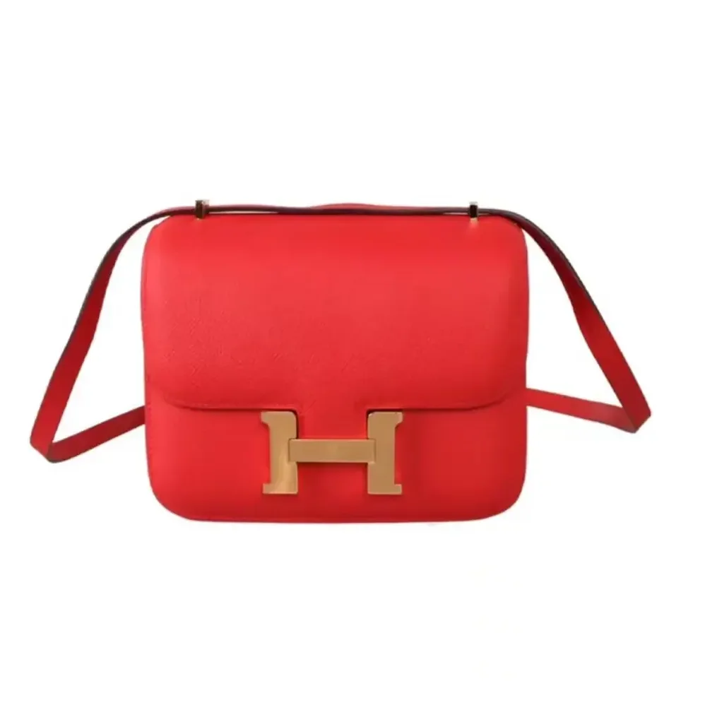 Hermes Constance 18 Bag Epsom Leather for Women in Red/Gold Hermes Constance 18 Bag Epsom Leather for Women in Red/Gold