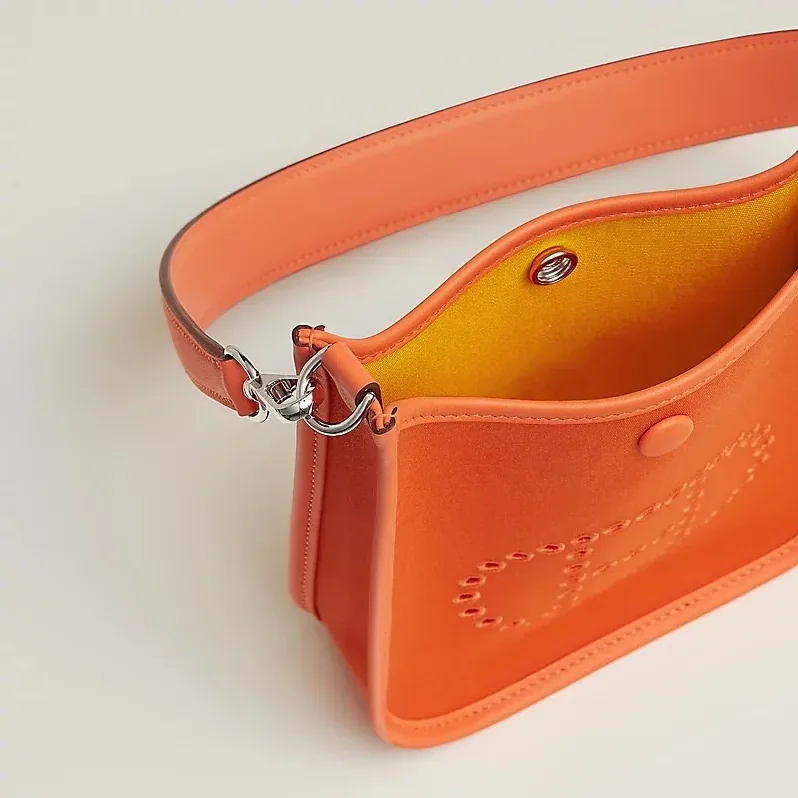 Hermes Neo Evelyne 16 Shoulder Bag in Orange Palladium Hardware