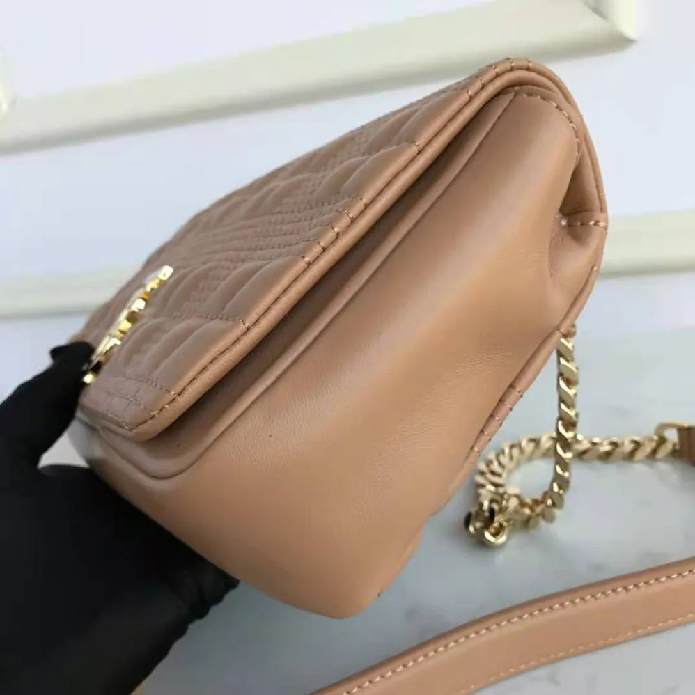 Burberry Small Quilted Lambskin Lola Bag for Women in Sandy Burberry Small Quilted Lambskin Lola Bag for Women in Sandy