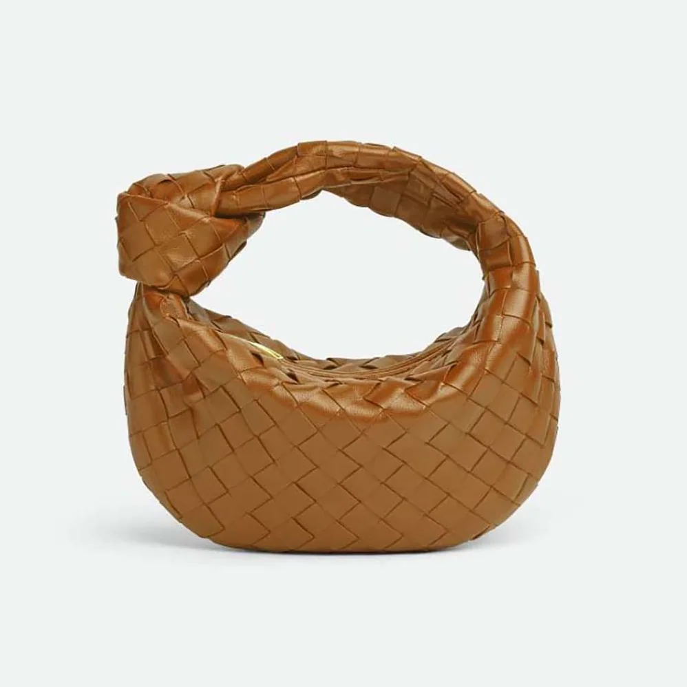 Bottega Veneta Mini Jodie in Lambskin Leather for Women in Brown Bottega Veneta Mini Jodie in Lambskin Leather for Women in Brown