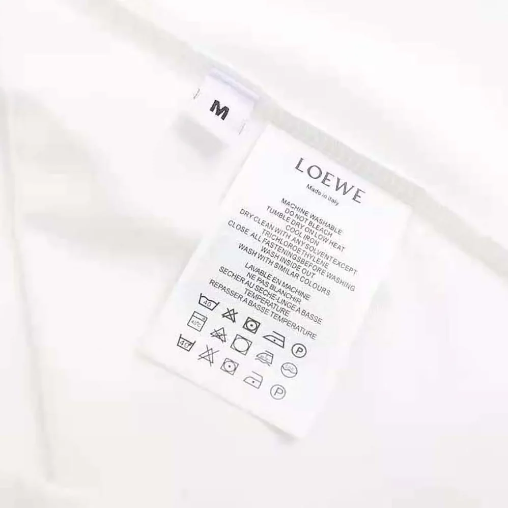 Loewe Debossed Anagram T-shirt in Cotton for Men in White Loewe Debossed Anagram T-shirt in Cotton for Men in White