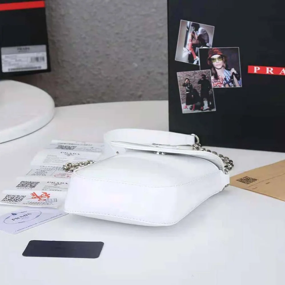 Prada Brushed Leather Mini-bag for Women in White