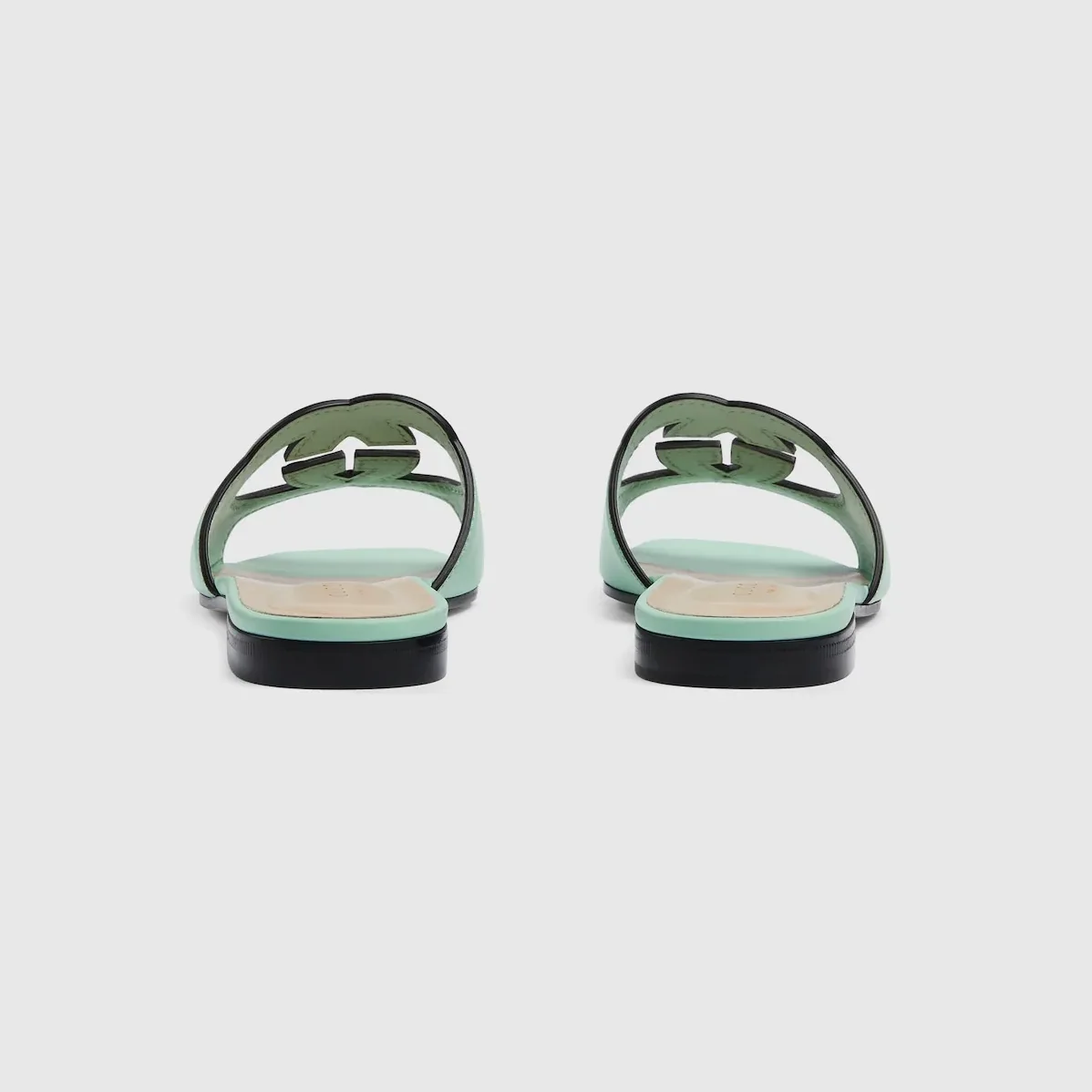 Gucci Interlocking G Cut in Out Sandal Green